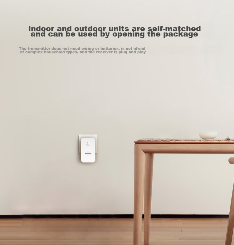 Linptech Wireless Doorbell G4L, Self-Powered Remote Reminder Home Call Button, Supports HUAWEI HiLink, One-To 6