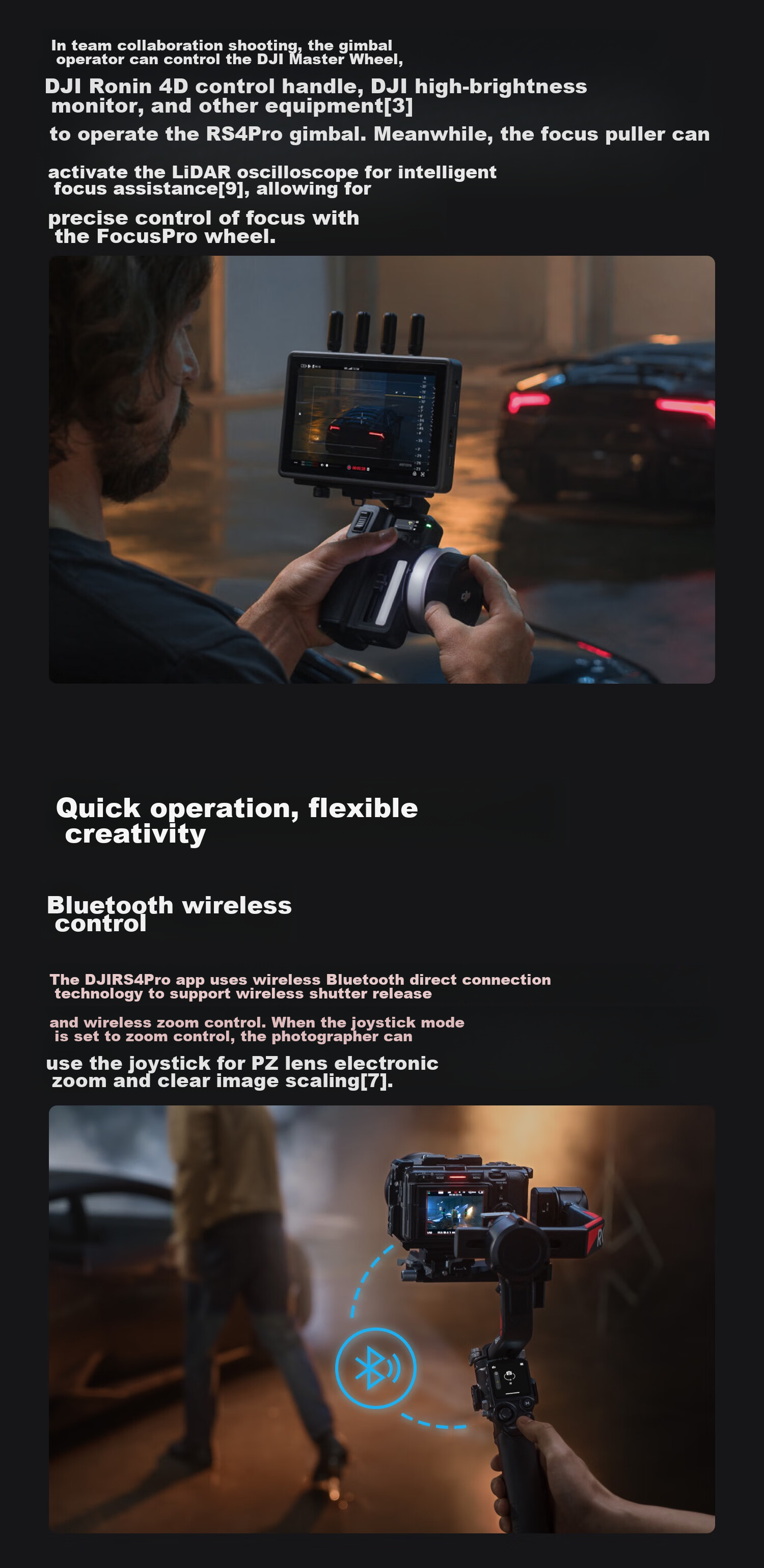 DJI RS 4 Pro Handheld Gimbal Stabilizer, Three-Axis Anti-Shake Stabilizer, 4.5kg Load Capacity, Flagship Professional DSLR Gimbal 9