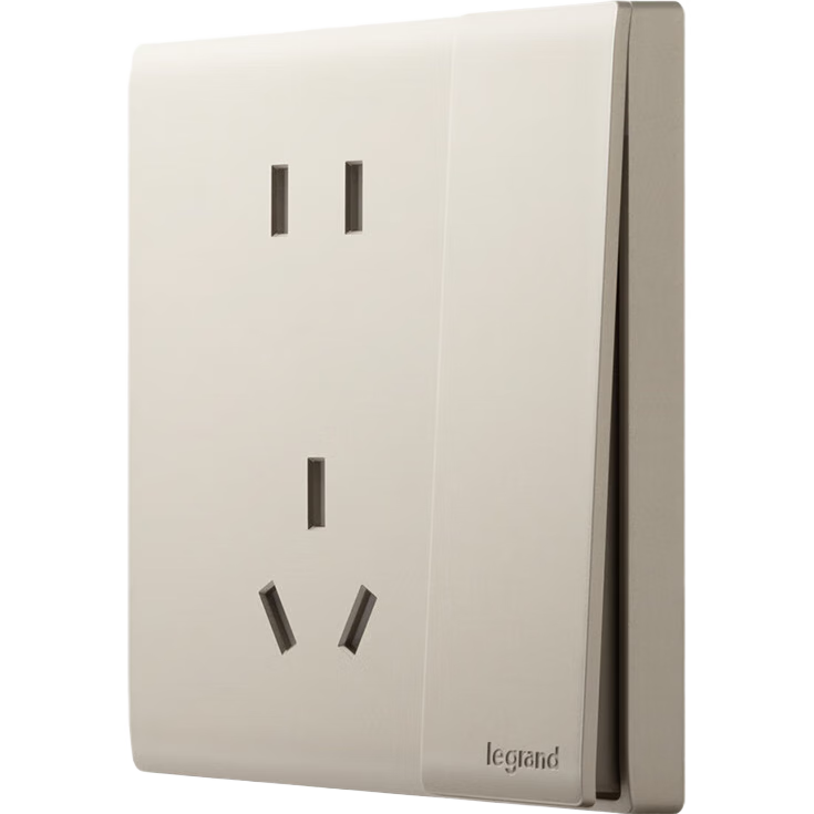 LEGRAND Switch Socket Panel, Jianyue Series Pink Platinum Color, 86-Type Wall Socket, 10A Five-Hole with Single Control Switch