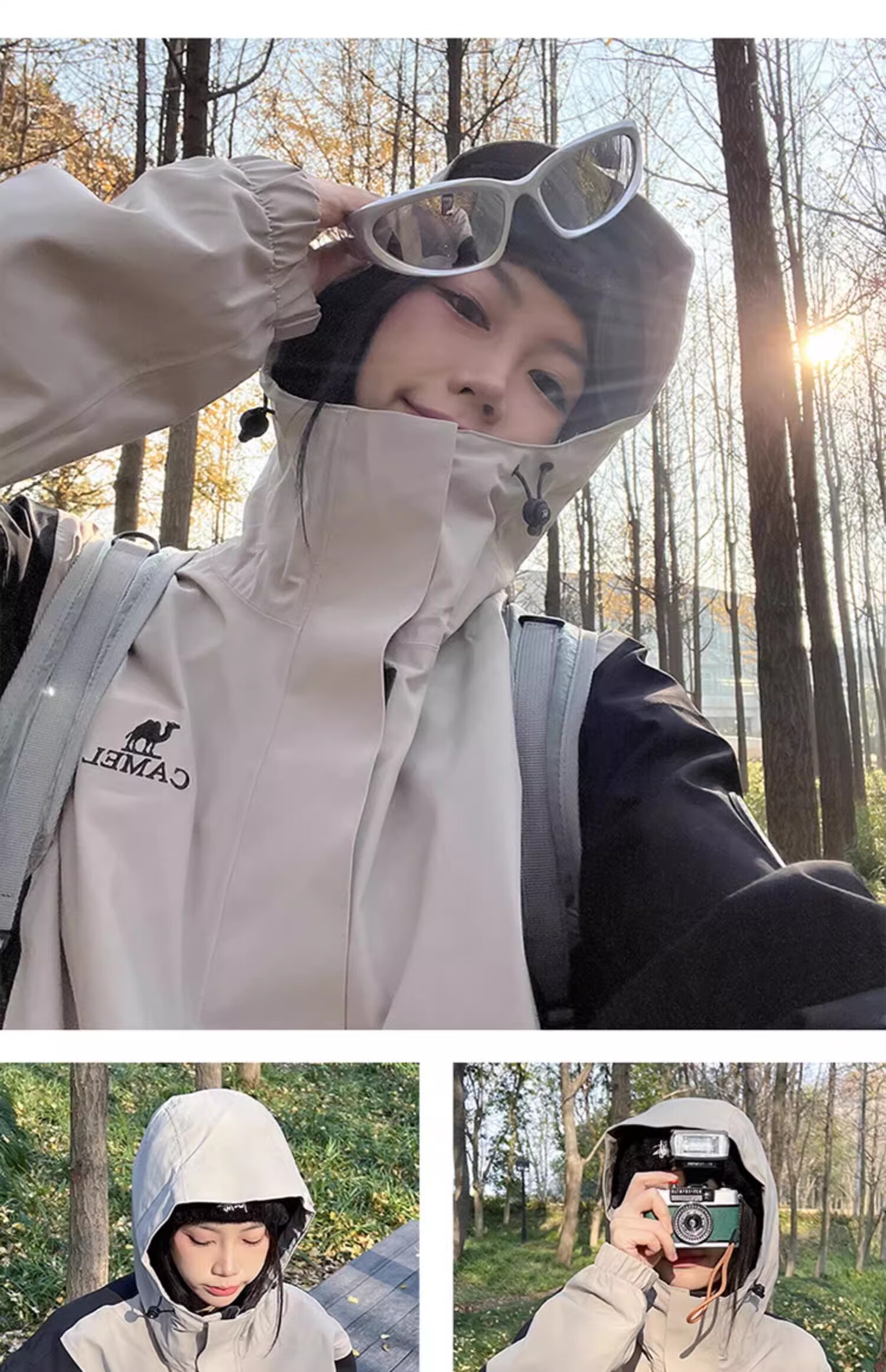 CAMEL Panda Series Triple-Protection Windbreaker Hard Shell Jacket Outdoor Mountaineering Coat AA12235456 28