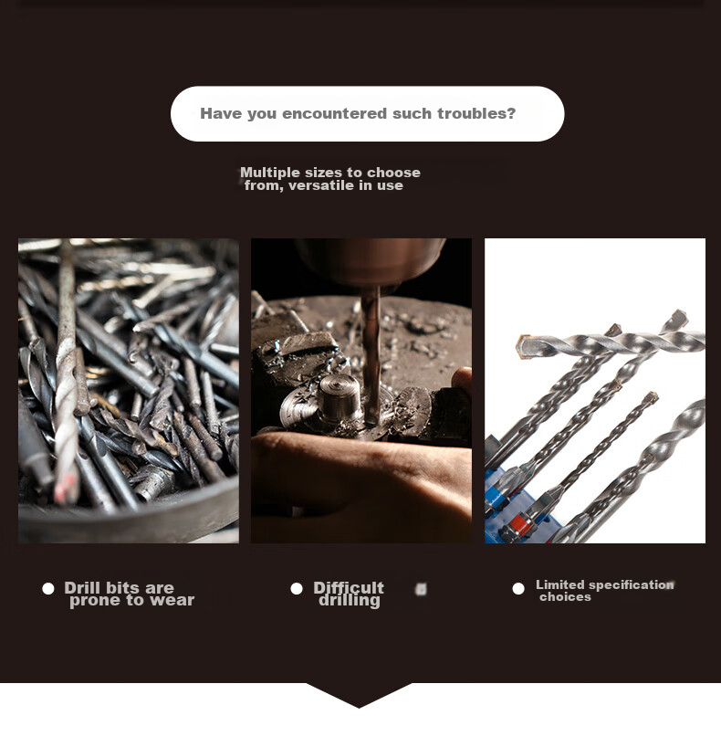DELIXI ELECTRIC Ceramic Tile Drill Bit Set for Cement, Glass And Porcelain Drilling DDS P3 5-Piece Set 4