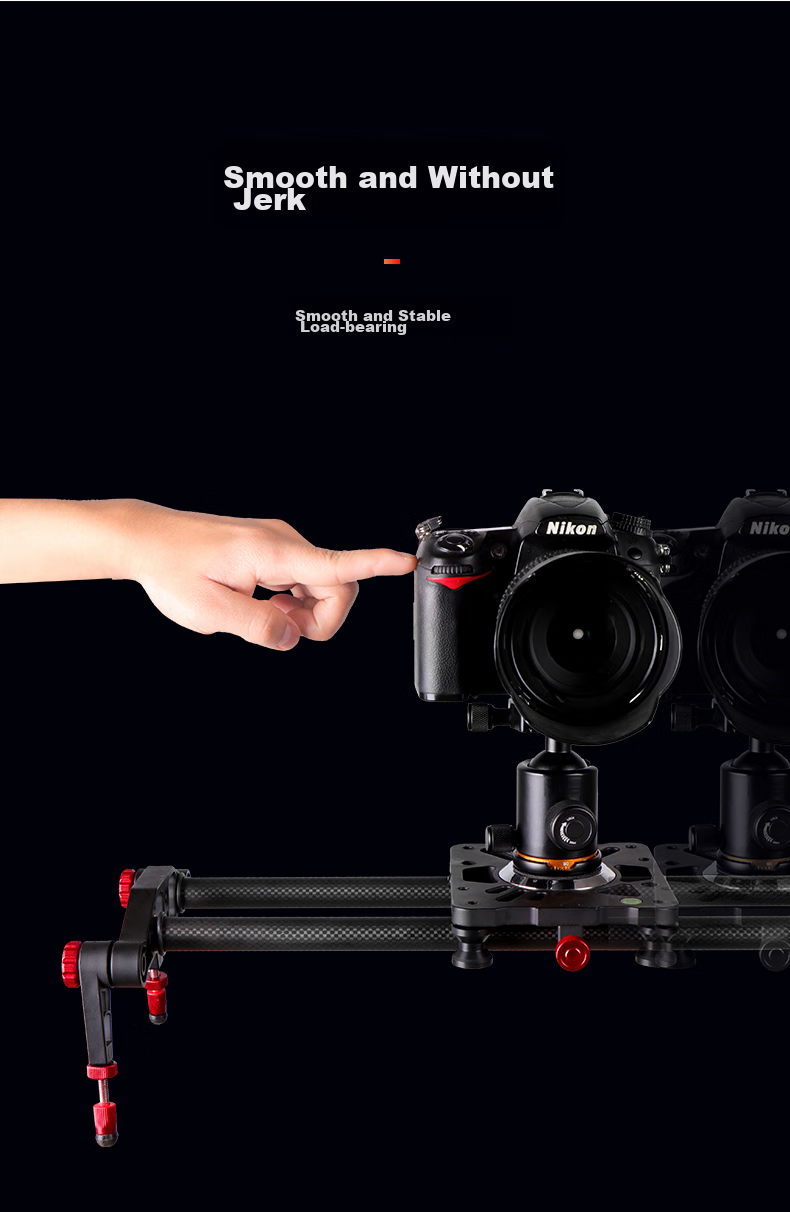 Hakutatz 100cm Carbon Fiber DSLR Camera Photography Slider, Camera Track for 5D3, Video Shooting, Six-Axis Damping Follow Focus, Ball Head Gimbal 10