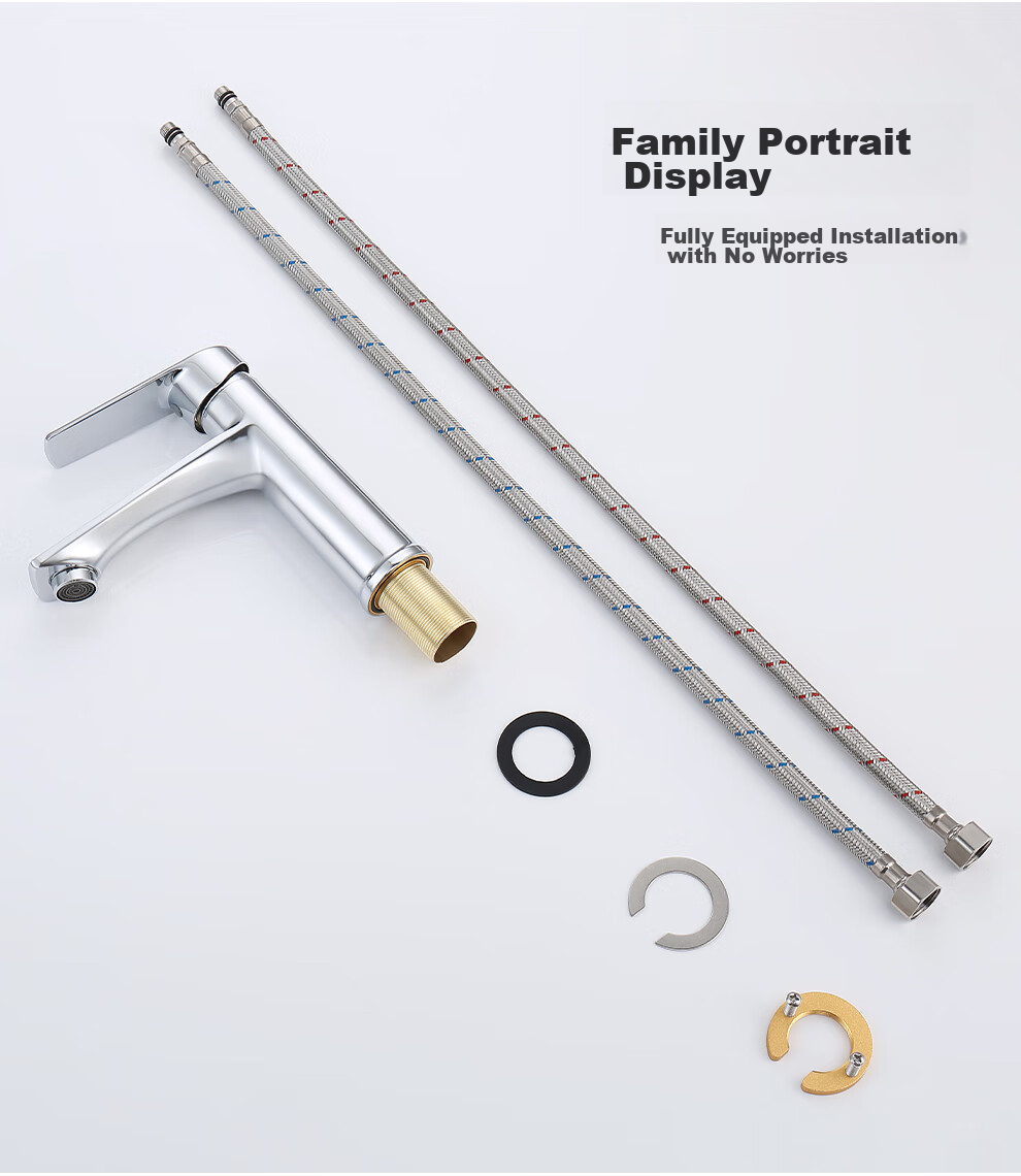 Larsd Basin Faucet Hot And Cold Water Bathroom Cabinet Alloy Washbasin Faucet Sink Tap LD6701 13