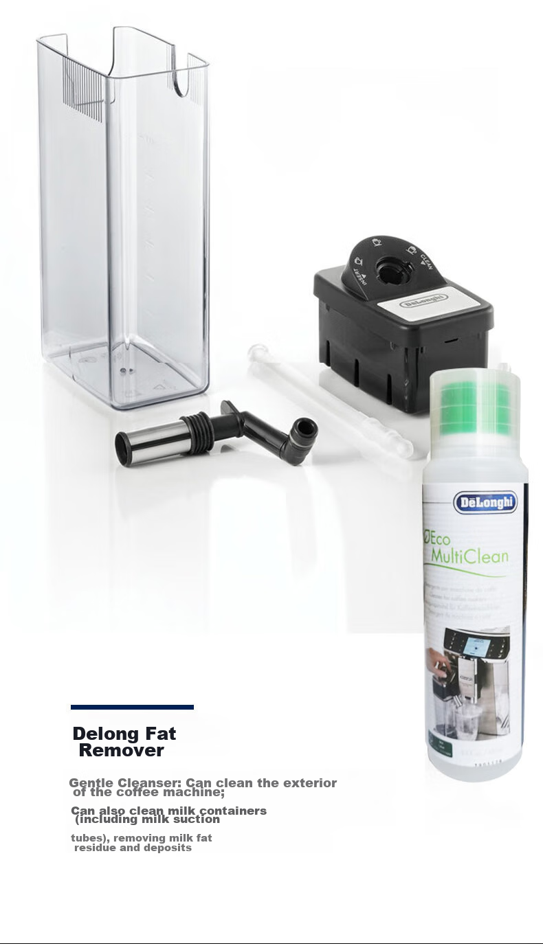 Delonghi Coffee Machine Steam Rod Milk Jug Multi-Functional Cleaner for Cleaning Cow's Milk Container Interior Circuits, Accessories, Foaming Tube, Spray Nozzle, Stain Removal And Decontamination, Imported 250ml 6