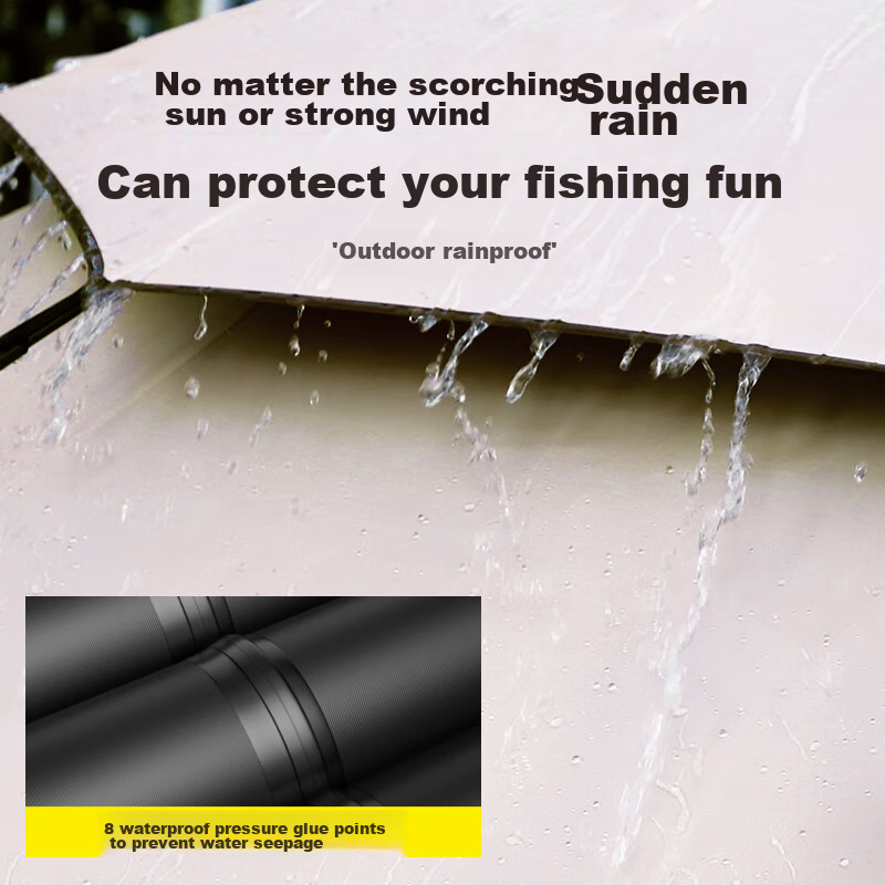 Yuzhiyuan Fishing Umbrella Mechanical Arm Crutch, Camping Thickened Sunshade, Outdoor Black Rubber, Storm-Proof, Anti-Rotation, 12-Sided, 2.6 Meters 7