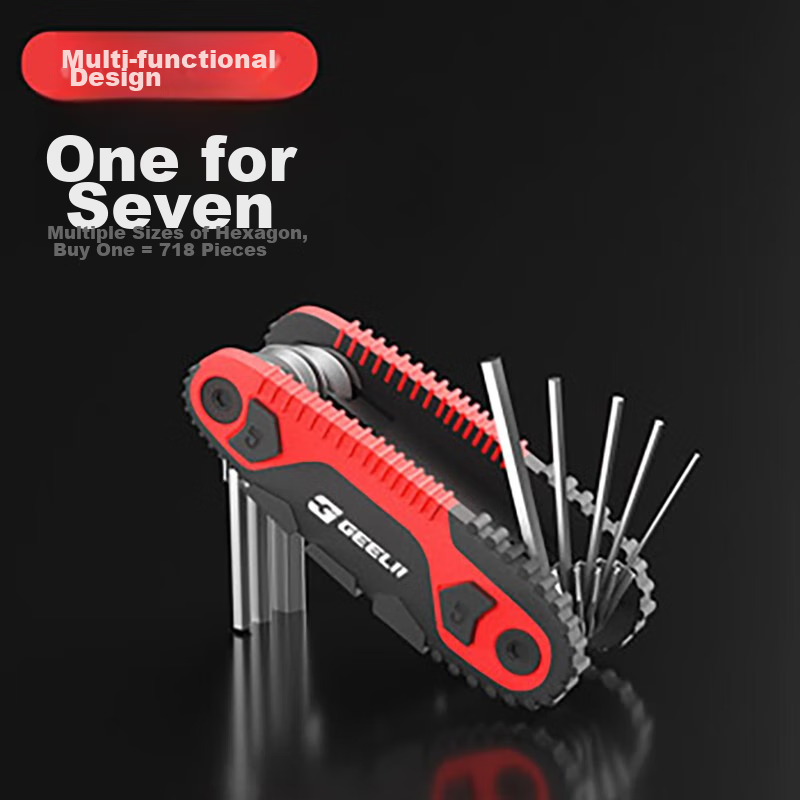 GeeLii Hex Key Set, Hex Wrench, Folding Metric Hex Screwdriver Set, 8 Pieces, 55050