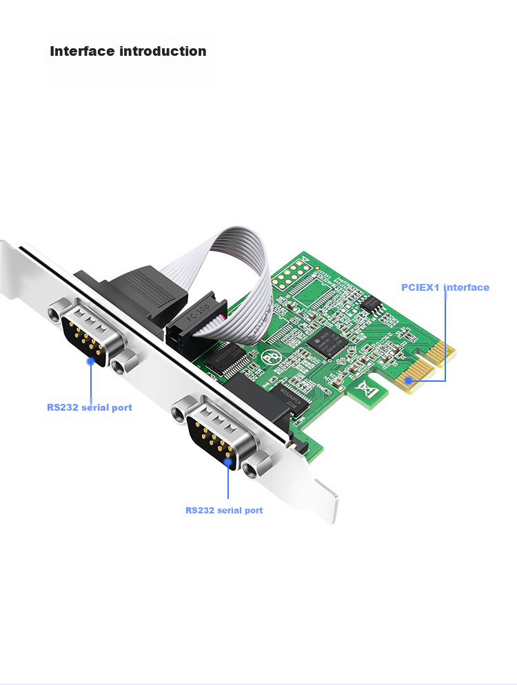 EB-LINK PCI Serial Port Card, Computer COM Port Expansion Card, RS232 Industrial Computer, 9-Pin Adapter Card 8