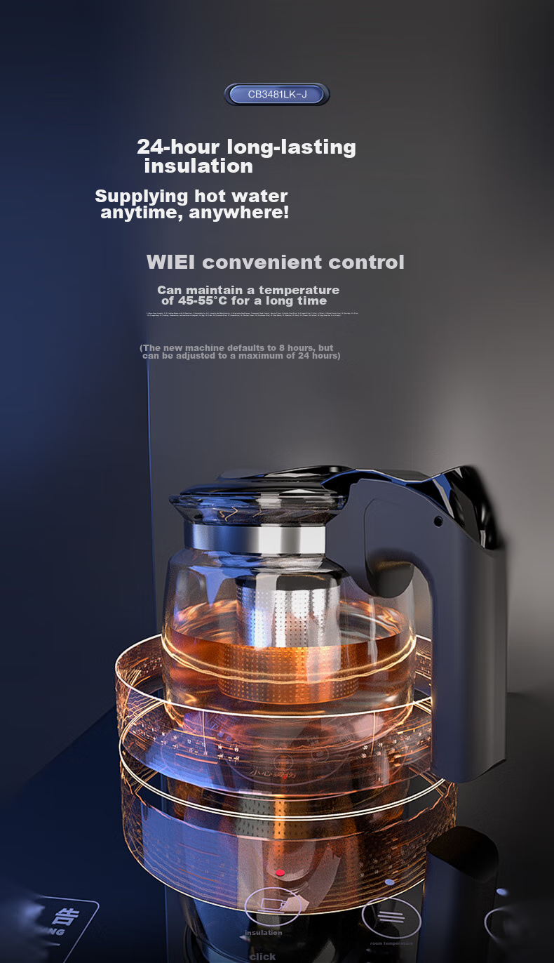 Anjier Tea Bar Machine for Home Use, High-End Living Room Water Dispenser And Boiler, All-In Cooling And Heating System, Bottom-Loading Automatic Constant Temperature Bottled Water Direct Drinking Machine 3481 13