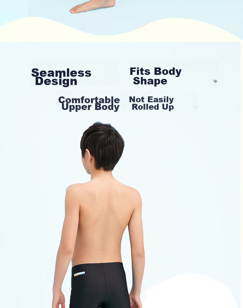 Arena Children's Swim Trunks, Boys' Youth Boxer Shorts, Hot Spring Professional Training Comfortable High-Elasticity Quick-Dry Chlorine-Resistant Swimming Trunks 6