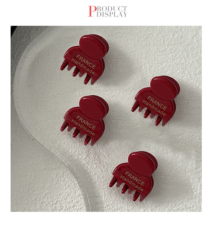 CHIMERA 4-Piece Hair Claw Clips, Air Bangs Hair Claw, Top Side Acid Acetate Hair Clips for Women, Mid-Autumn Festival Gift 6