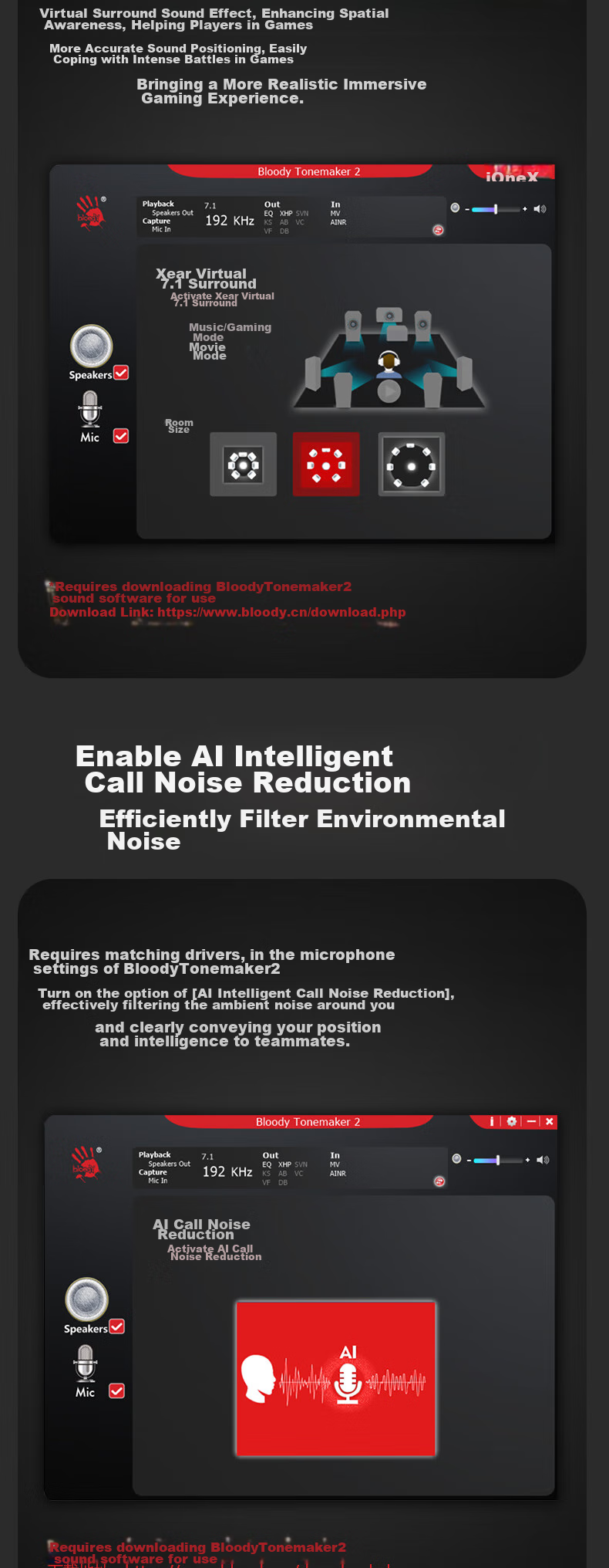 A4TECH M760 Wired Gaming Headset, Over-Ear Blood Hand Phantom 7.1 Sound, FPS Battle Royale Essential, CSGO Computer E-Sports Delta Valorant Headset, Elegant Black 6