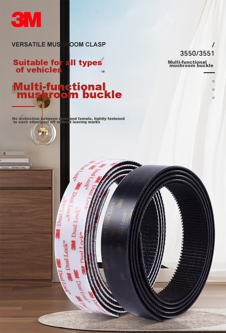3M 3550 Mushroom Adhesive Hooks for Office And Home Use, No Nails Required, Photo Wall Accessories, 2.5cm X 50cm, 1 Roll 3