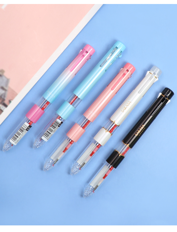 ZEBRA 5-Color Multi-Function Pen Barrel SARASA Series Colorful Gel Pen Barrel (Refill RNJK5) S5A15 Gradient Pink Barrel (Buy One Get One Free) 5