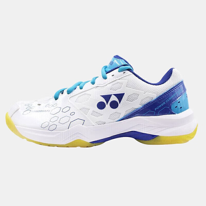 Кроссовки для бадминтона YONEX SHB101CR, мужские и женские, с амортизацией Power Cushion, для начинающих, размер 43, белый/синий