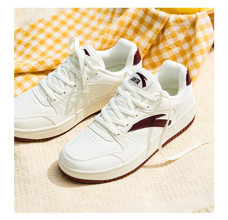 Anta Origin Year 2.0 Women's Thick-Soled Skate Shoes Casual White Sneakers Retro Trendy Height-Increasing Sports Shoes for Students Couples 18
