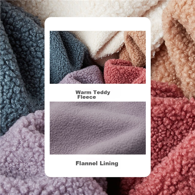 Giordano Fleece Jacket for Women, Teddy Fleece Warm Ladies Fashion Round Neck Loose Cardigan Coat 05372859