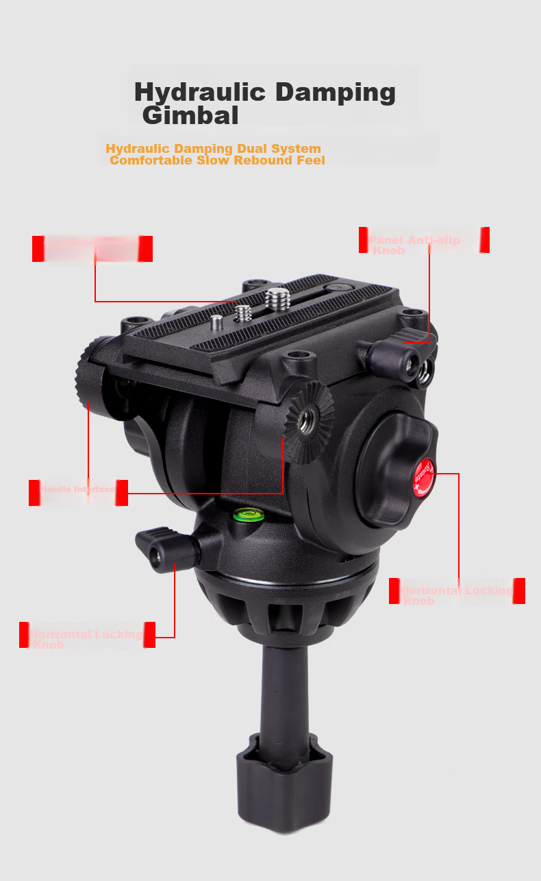 Hakutatz Hakutatz 2061 Camera Tripod, Professional Photography Gimbal, Camera Tripod, Micro Film Wedding Video Live Streaming Sliding Rail, Hydraulic Damping Gimbal 17