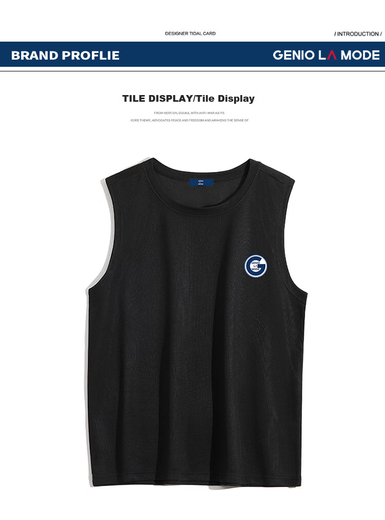 GENIOLAMODE Men's Tank Top, Simple And Stylish, Thin Sleeveless Vest, Sports Fitness Waistcoat for Me 8