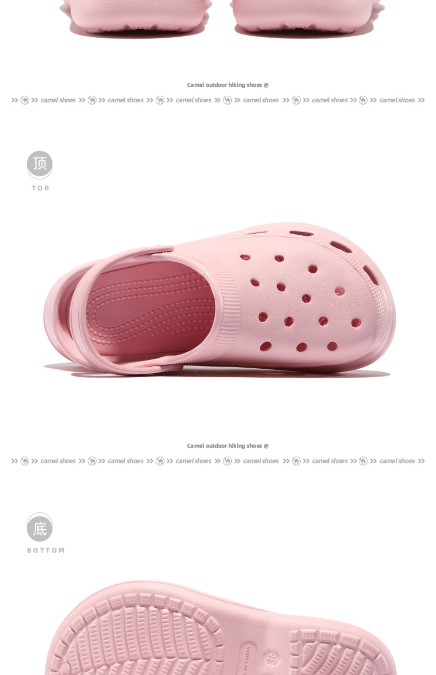 CAMEL Women's Perforated Shoes, New Summer Casual Fashion Outdoor Thick-Soled Non-Slip Closed-Toe Sandals And Slippers for Women, 0632 16