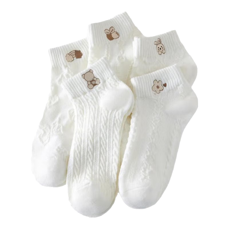 Lehuolvxing Disposable Socks for Women, Daily Wear Breathable Cotton Socks, Thick Short Tube Socks for Ladies, Children's Travel And Business Trip Socks