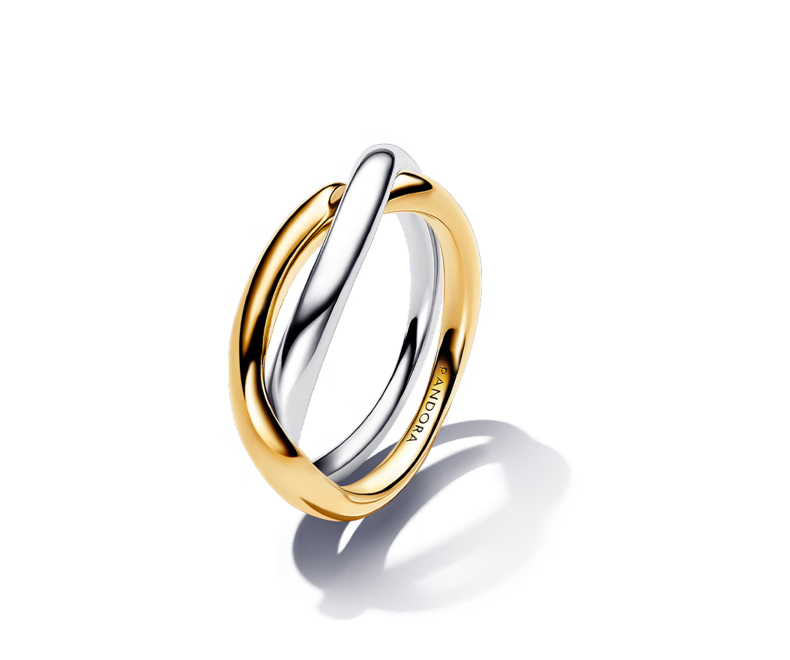 Pandora Essence Twin Ring Design with Interlocking Circles, Birthday Gift for Girlfriend 2