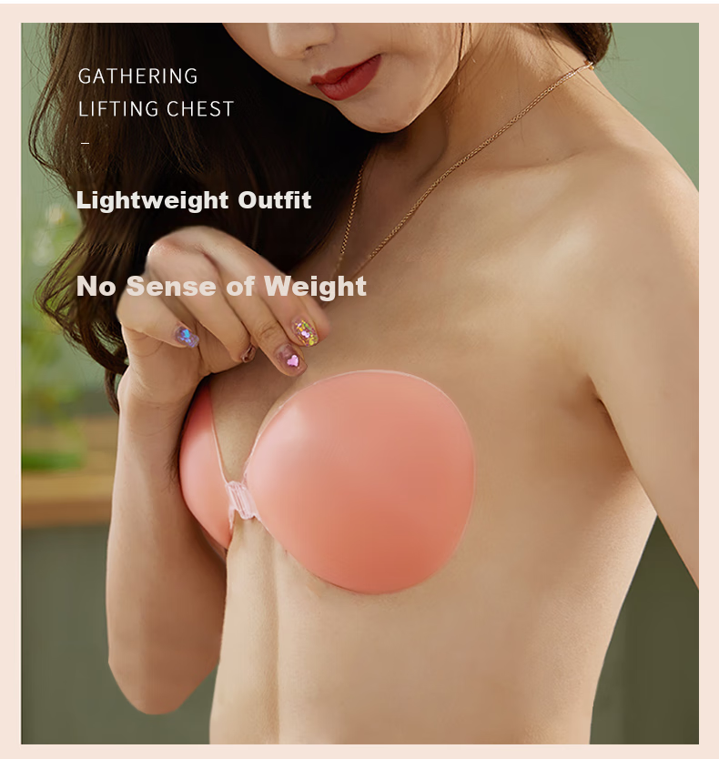 LangSha Silicone Breast Pads for Women, Invisible Bra, Push-Up And Lift, Wedding Dress Nipple Covers, Non-Slip Bikini C Cups 2