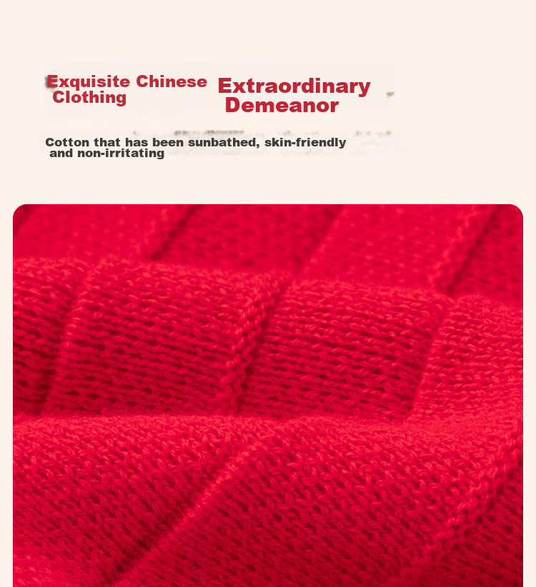 BALABALA Girls' New Chinese-Style Knitted Dress, Spring 2025 Collection, Red Pleated Princess Greeting Dress, 208125111001 7