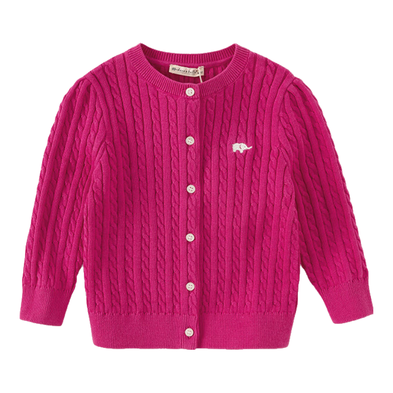 DAVE & BELLA Girls' Sweater Cardigan Spring and Autumn Stylish Knit Jacket for Girls