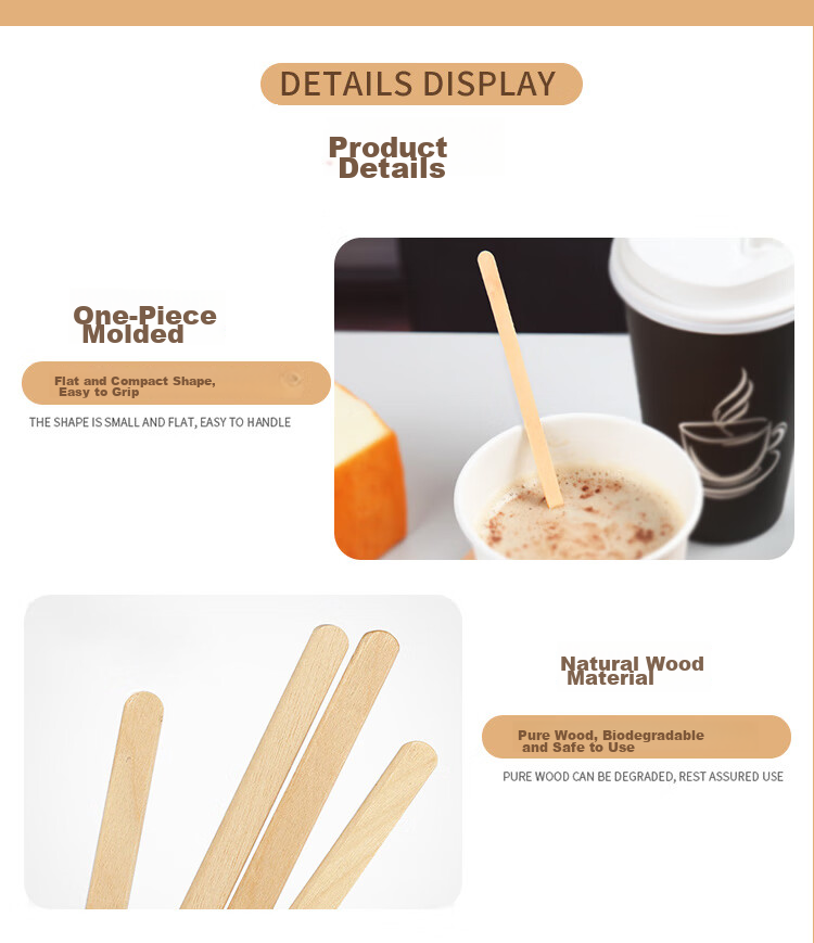 Jiamo Biodegradable Disposable Straws Individually Wrapped Single Pack 100 Straws for Pregnant Women And Children Natural Wood Color 9