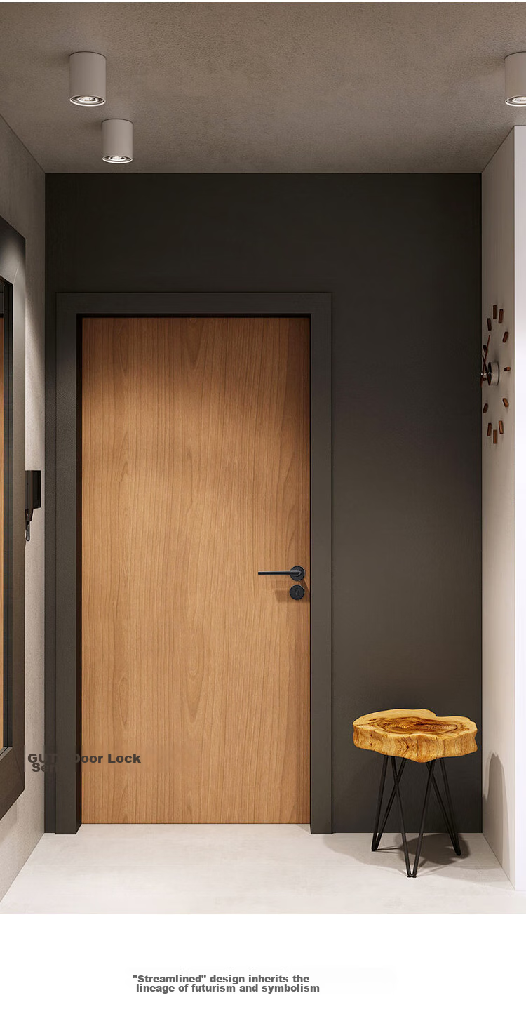 GUTE Door Lock, Interior Home Use, Bedroom Door Handle, Quiet Noise Reduction, Separate Lock, Matte Black 7