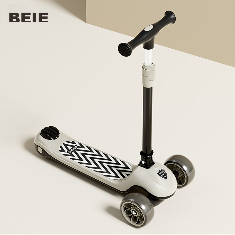 BEIESTATE Supreme Scooter Single Board for Children Aged 1-3 Foldable Skateboard Birthday Gift Mica Gray