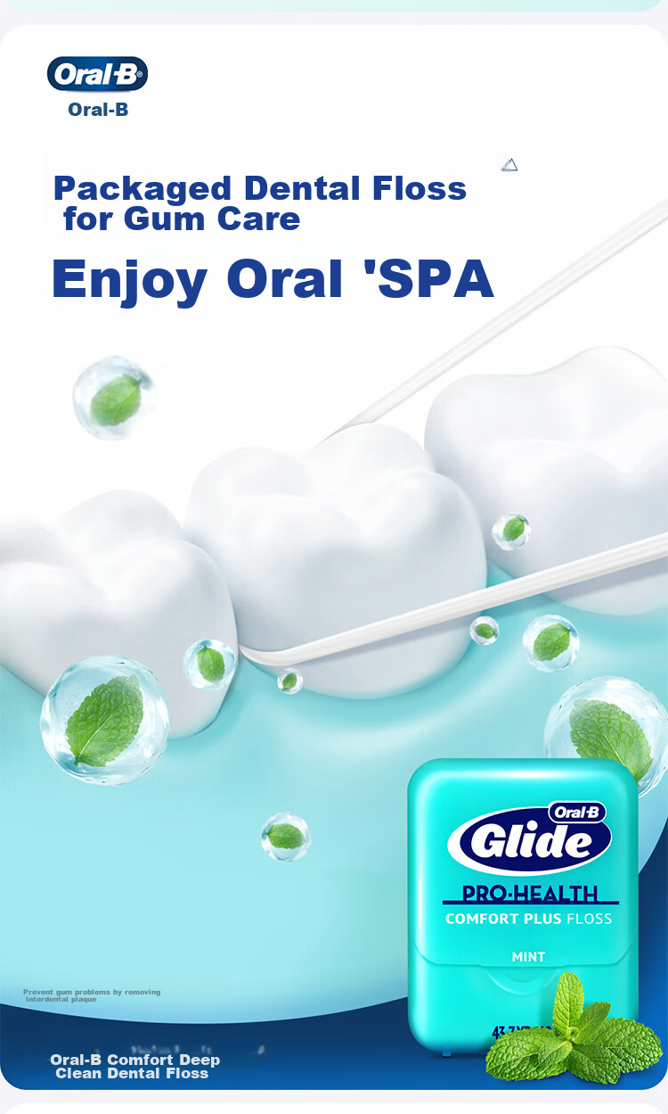 Oral-B Micro-Wax Dental Floss, Ultra-Thin Smooth Flat Thread for Cleaning Teeth And Gums, Portable, 50 Meters, Sold by JD 2