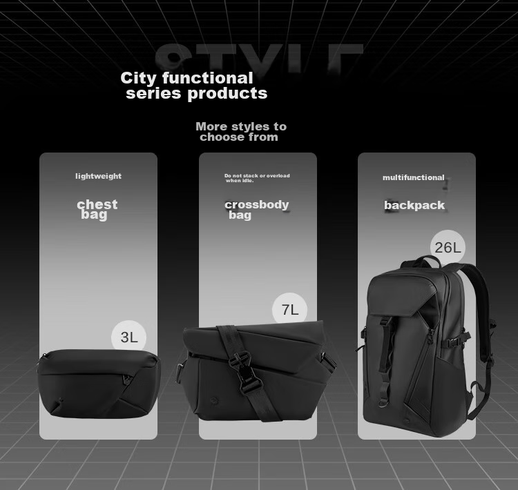 JD Original Black Knight 2.0 New 2026 Men's Backpack, Outdoor Hiking Bag, 26L Sports Business Laptop Bag 3