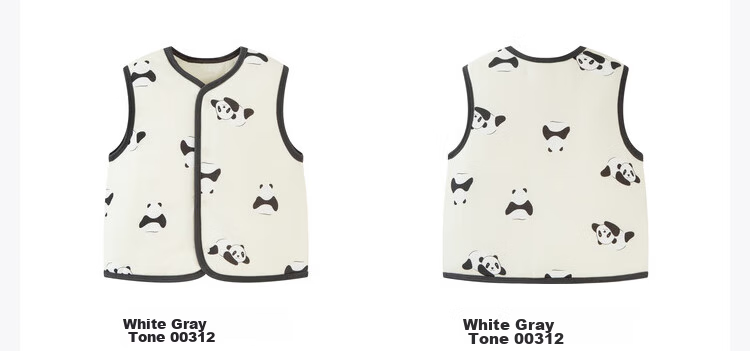 Minibala Padded Baby Warm Vest Unisex Infant Skin-friendly Printed Homewear Autumn Winter 18