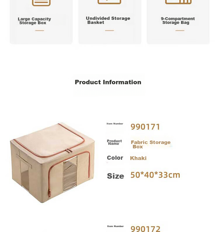 CHAHUA Foldable Storage Box, Fabric Clothes Organizer, Drawer-Style Wardrobe, Clothing Storage Container 3