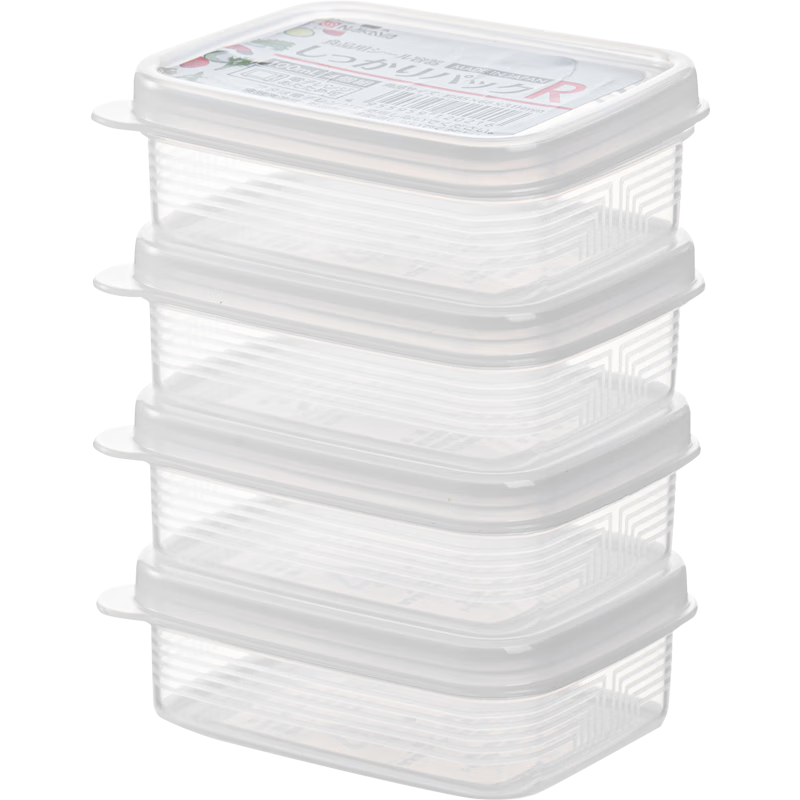 KATEI STORY Japanese Refrigerator Freezer Meat Storage Container, Food-Grade Onion Ginger Garlic Organizer Box, Frozen Sealing Container