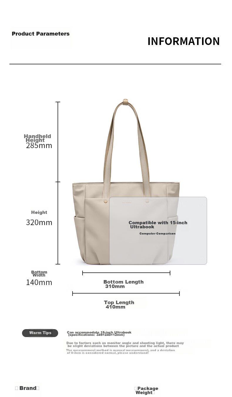 GOLF Shoulder Bag, Women's Handbag, Large Capacity 15-Inch Laptop Tote Bag, High-End Feel, Suitable for School And Commuting, Ladies' Purse 21