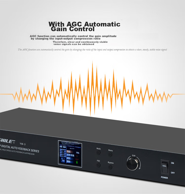 SHILE YW-3 Professional Feedback Suppressor, Professional Microphone, Automatic High-Speed KTV, High-Power Audio Equipment, Conference Room Gooseneck Microphone, Anti-Howling Processor 8