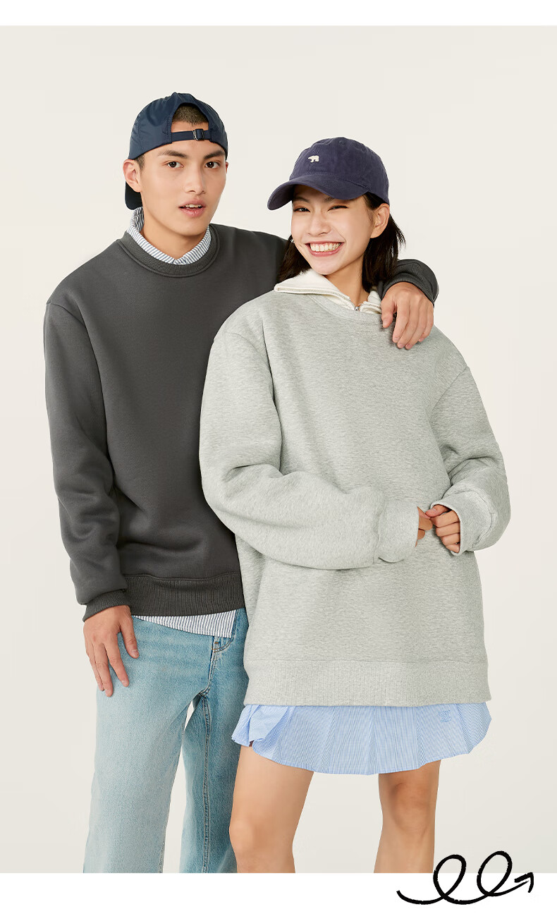 JEANSWEST LIFE Men's Thickened Fleece Winter Sweater Chinese Style Inner Wear Round Neck Heavy Lamb Wool Warm Jacket 12