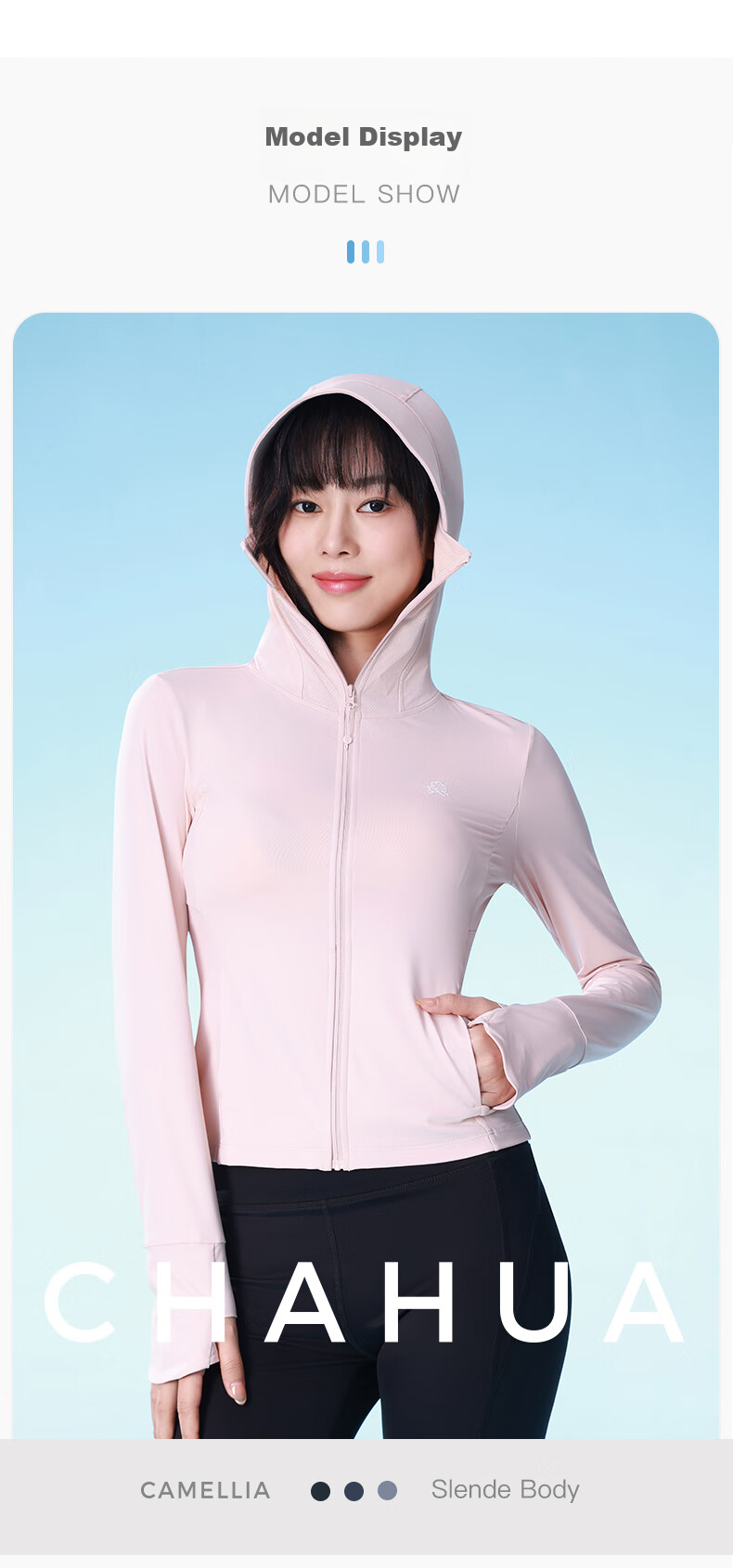 CAMEL Yoga Wear Ice-Cool Sun Protection Jacket, Moisture-Wicking Quick-Dry Lightweight Breathable All-In Sun Protection Clothing 1191 Sea Foam Green S 5