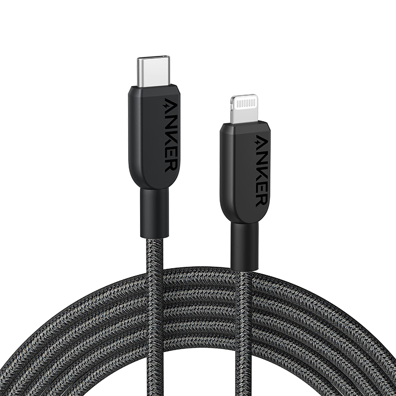 ANKE MFi Certified Apple Charging Cable for IPhone 11/12/13/14, Type-C to Lightning Fast Charging Braided Data Cable, 0.9m Black
