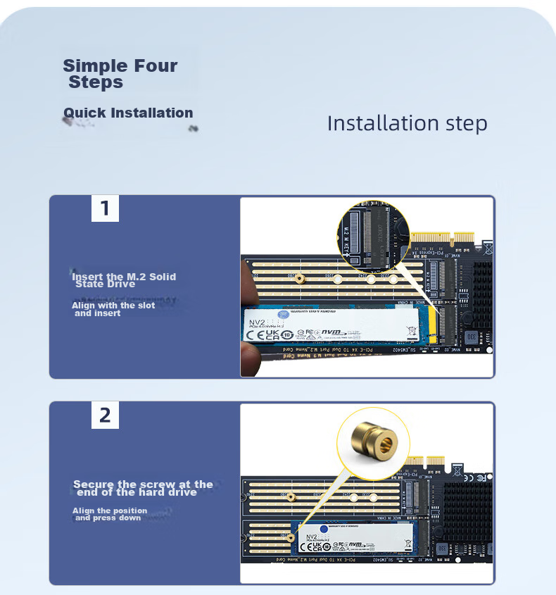 EB-LINK PCIe 4.0 X16 to M2 Expansion Card, Full Speed 64Gbps Single-Port M.2 Interface, NVMe Adapter Card for SSD Solid State Drive 10