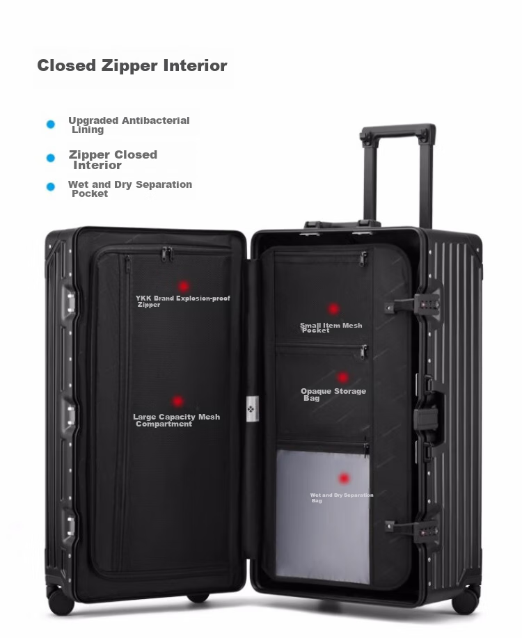 Dream Traveler Large Capacity Suitcase with Aluminum Frame, Trolley Wheels, And 360° Rotation, Travel Luggage for Men And Women, 20-Inch Matte Black 15
