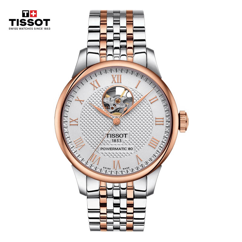 TISSOT Watch, Le Locle Series Men's Watch, Swiss Automatic Mechanical Men's Steel Strap Business Watch, Birthday Gift