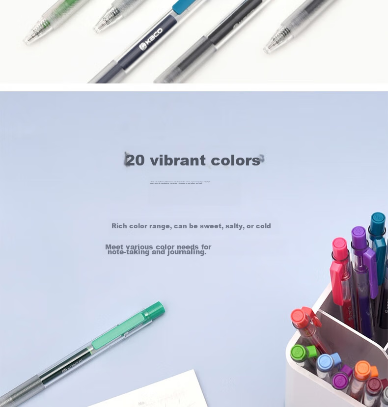KACO Neutral Pen 0.5mm Black Retractable Pen for Signature, Exam Practice, Quick-Drying Ink Pen, Single Pen/bag K5 4