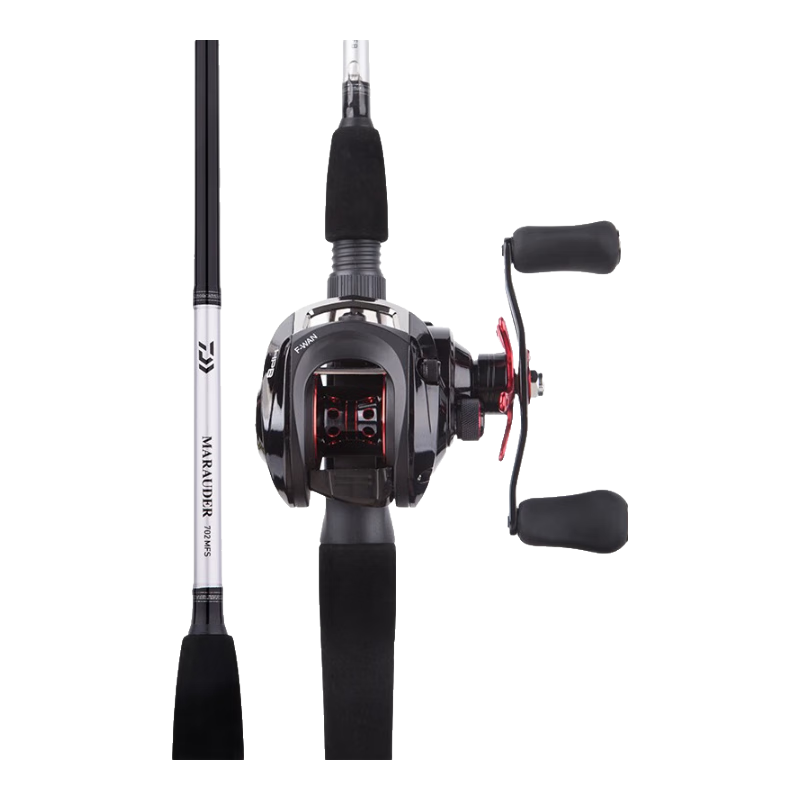 DAIWA Lure Rod Complete Set, MaRauder Water Drop Carbon Casting Rod, 2.14m Gun Handle + Bumblebee Right-Hand Reel + Line And Bait