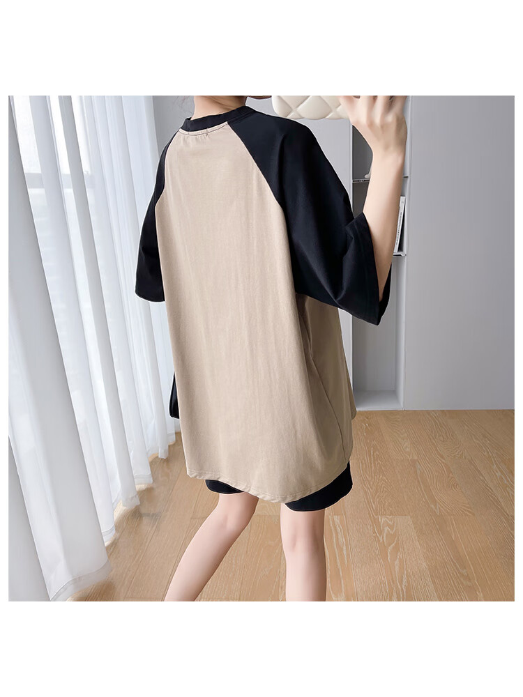 JOYNCLEON Maternity Summer Thin Loose Raglan Sleeve Printed T-Shirt and Versatile Shorts Set White L Jtz158115 26
