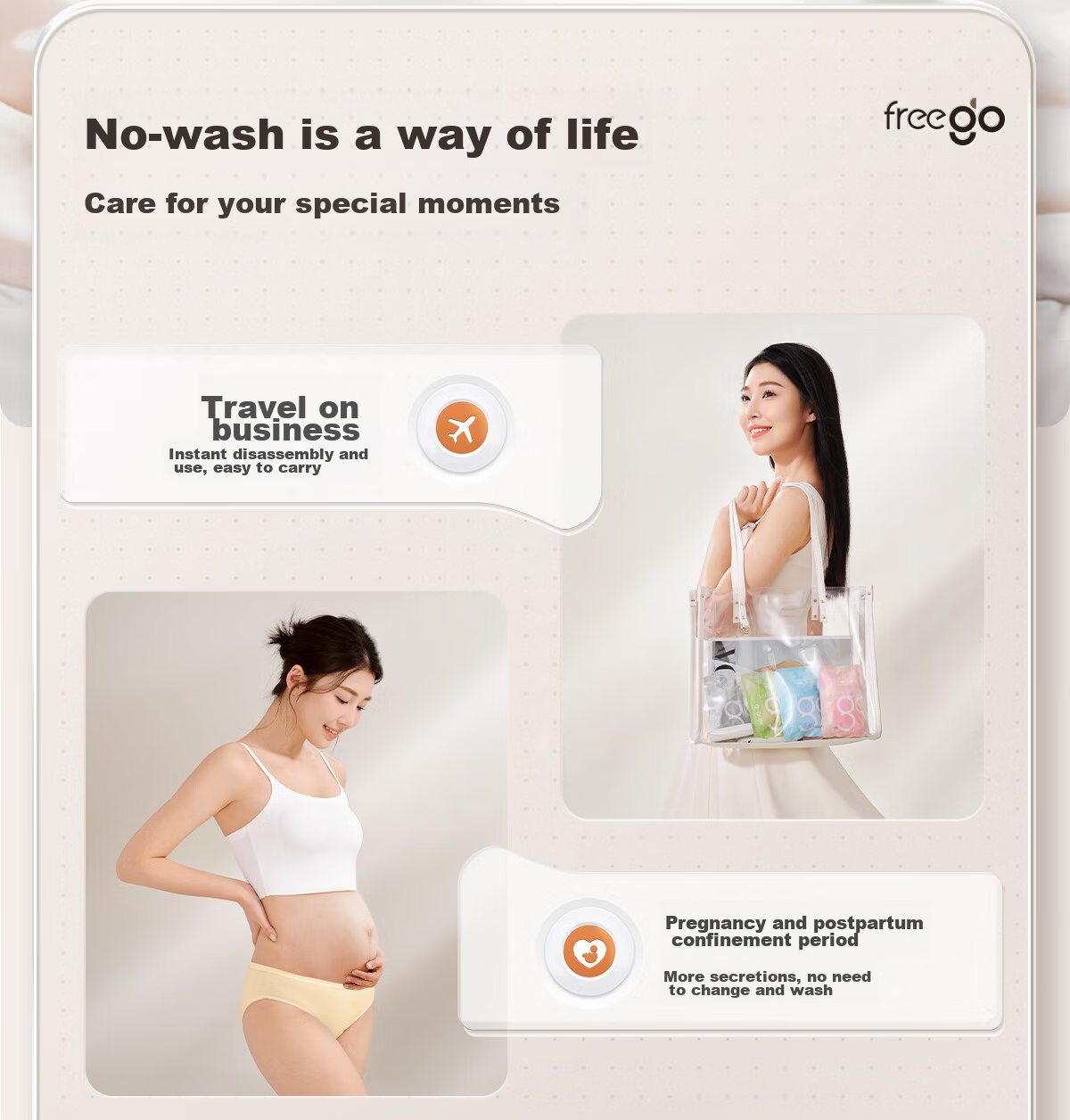 Freego Colored Pure Cotton Disposable Underwear for Women, Sterilized, No-Wash, Daily Disposable, for Pregnant Women, Postpartum, Menstrual Period, Travel, XL Size, 7-Pack 7