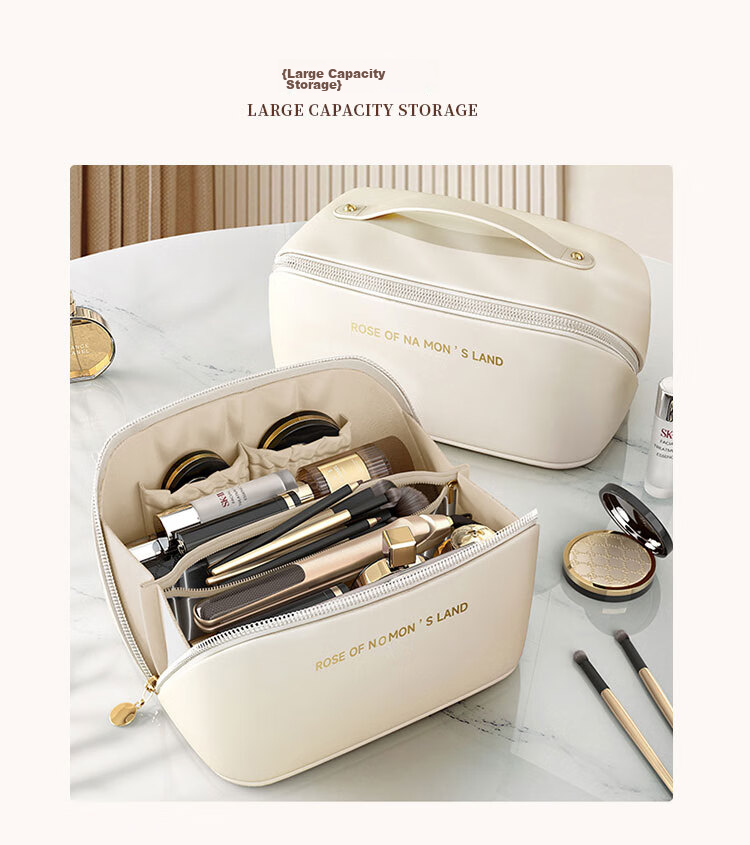 BAHAINIAO Multifunctional Portable Cosmetic Bag, Large Capacity Handheld Travel Makeup Organizer for Women, Stylish Toiletry Bag 12