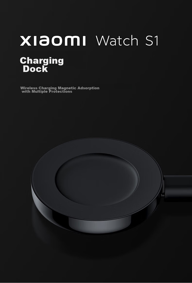 CangHua Compatible with Xiaomi Watch S1 Charger, Xiaomi Watch S1 Charging Cable, Wireless Magnetic Safe Fast Charging Dock, Smart Sports Watch Accessories 2
